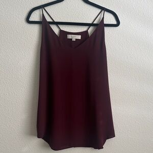 LOFT burgundy camisole top size M